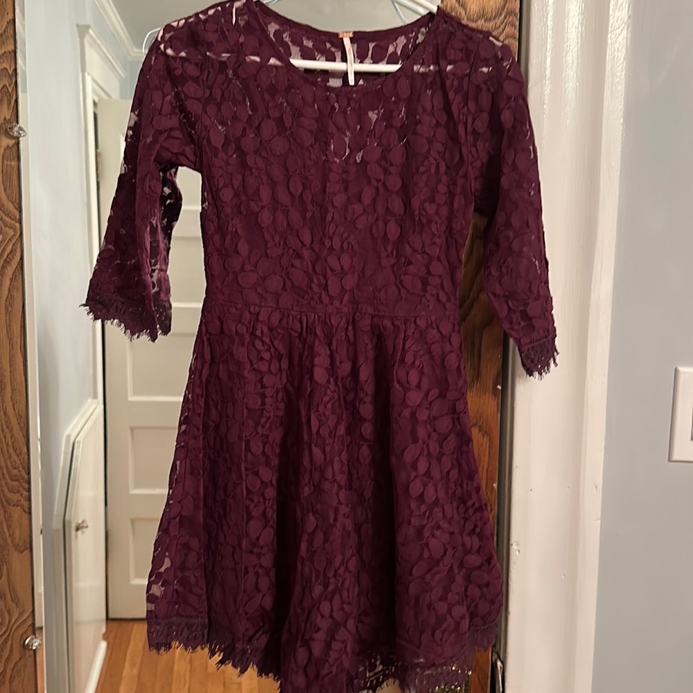 Free people lace overlay dress